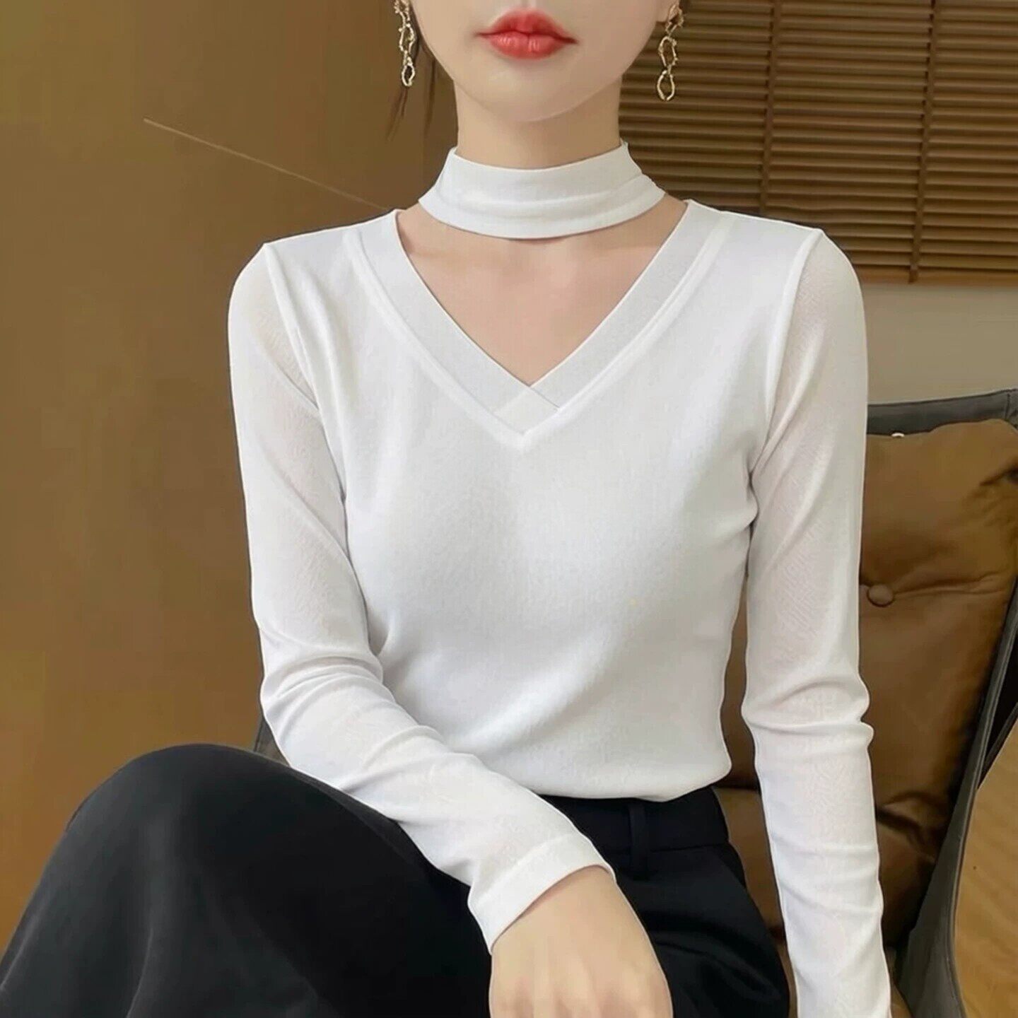 辣妹性感轻熟小众不撞款网纱长袖上衣女内搭外穿高级感t恤打底衫