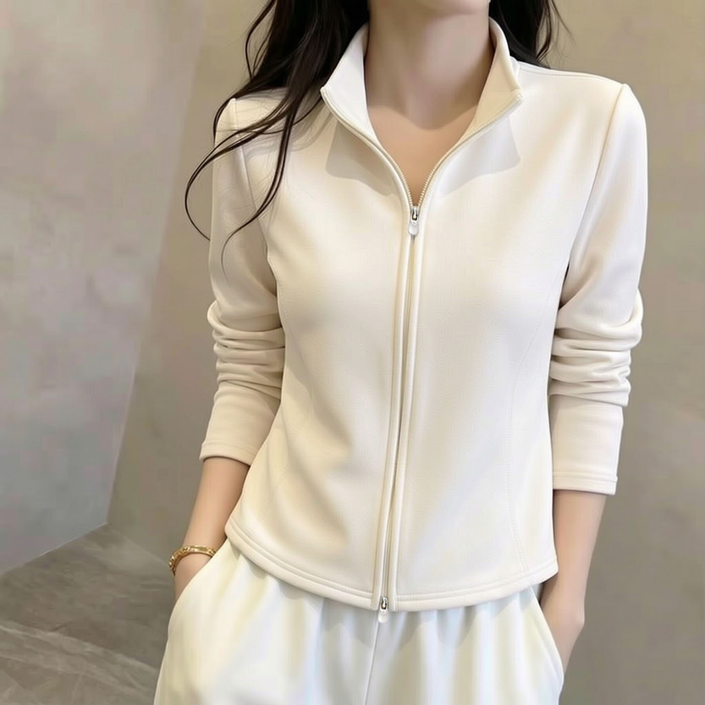 加厚保暖双拉链双面德绒短款外套女装秋冬衣服开衫上衣卫衣小个子图片