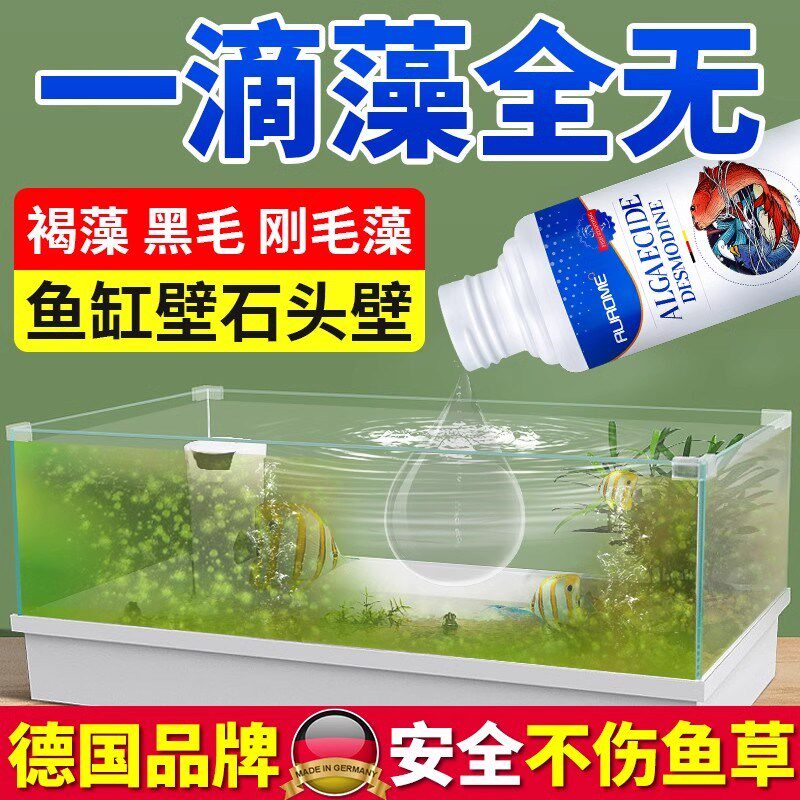 鱼缸除藻去苔剂鱼缸壁专用绿藻清除神器去青苔丝褐黑毛水藻素克星