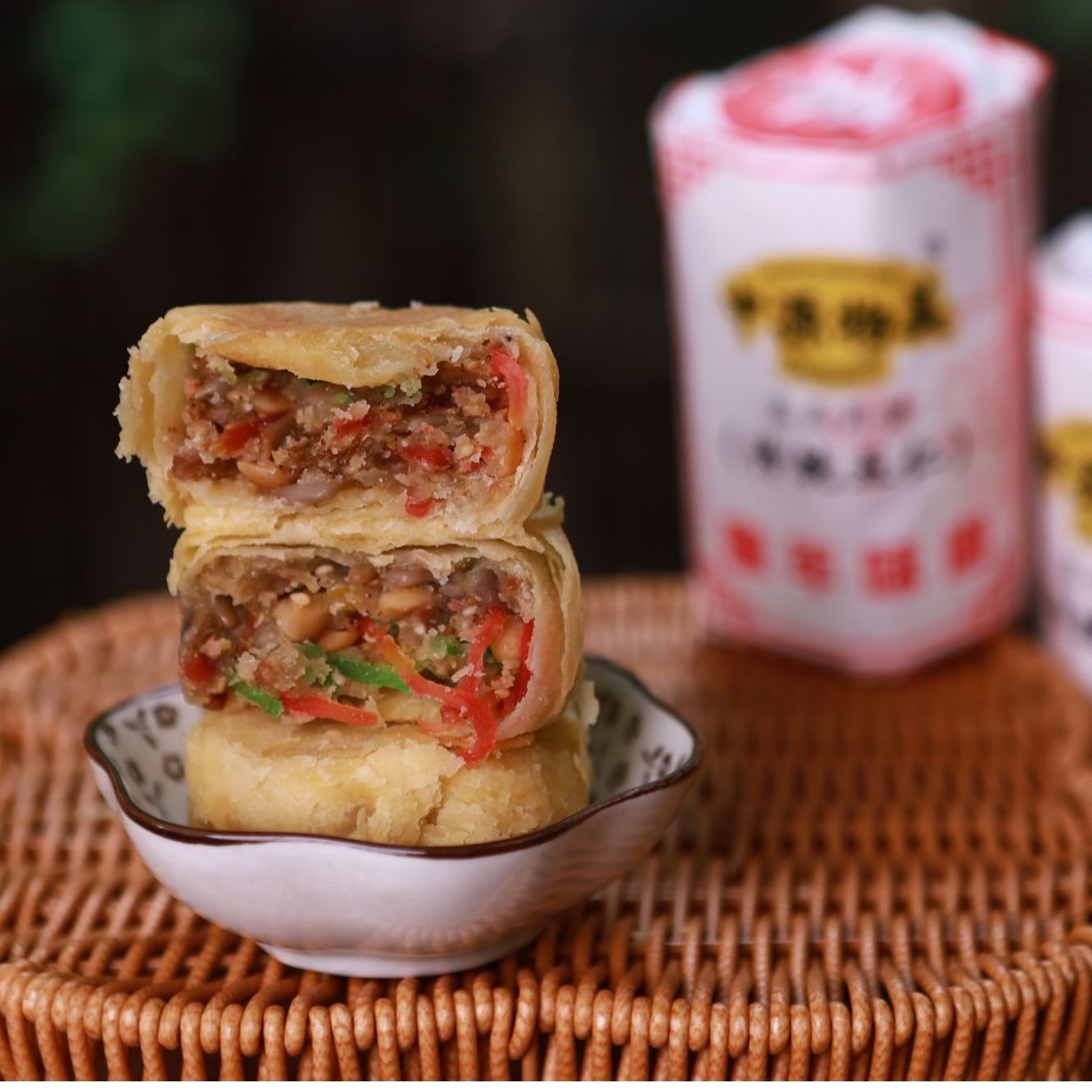 苏式五仁传统月饼老式糕点青红丝冰糖酥皮月饼一份两包700克