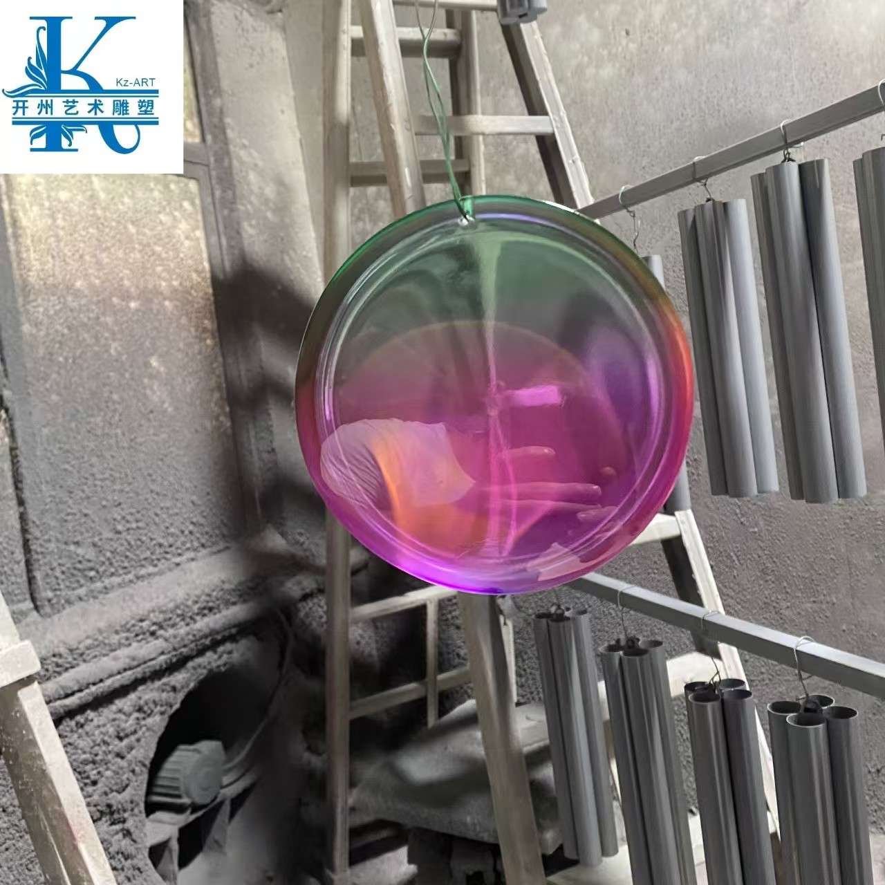 样板间售楼部家居办公室玄关楼梯间透明树脂雕塑艺术水晶吊饰美陈