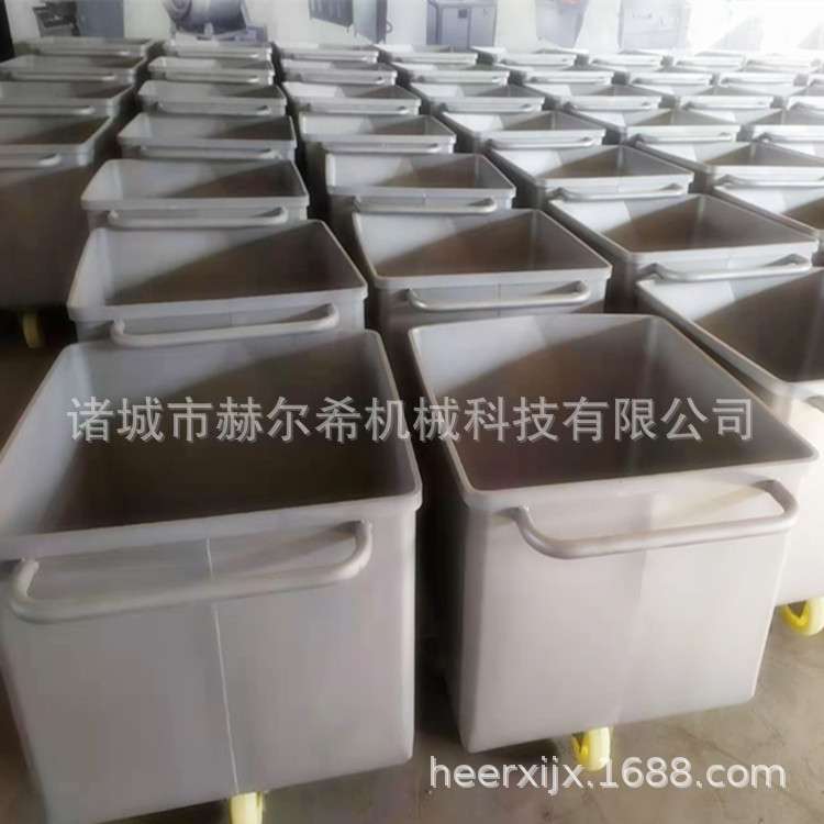 200升标准304不锈钢桶车 腌制猪肉小料车 周转料斗车不锈钢肉料车