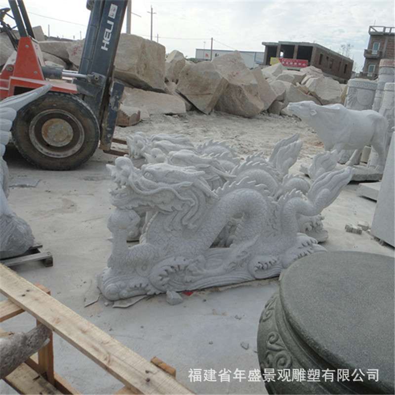 园林造景石雕动物龙 中式传统石雕工艺品厂家 石头神兽雕像