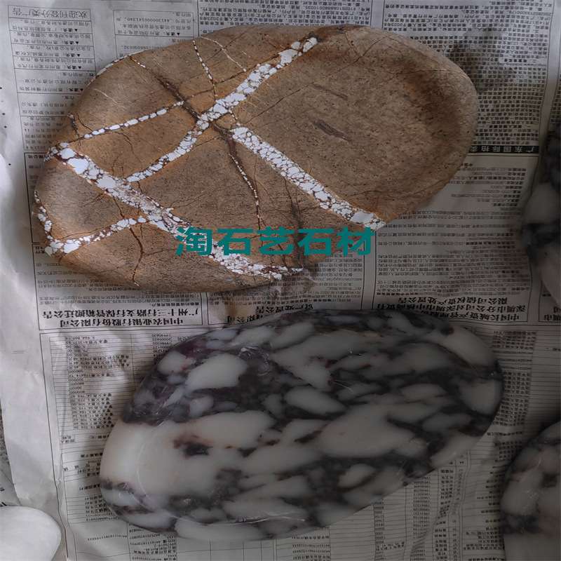 云浮家用天然大理石托盘轻奢厚黑色异形饰品收纳盘酒店洗手台托盘