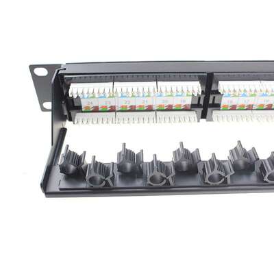 超六类配线架 24口Cat.6a架 免扎带款网络架 Patch Panel