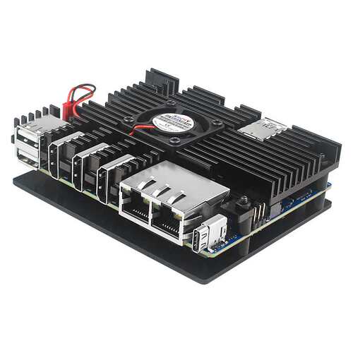 香橙派Orange Pi 5 Plus铝合金外壳Orangepi 5Plus散热风扇保护壳