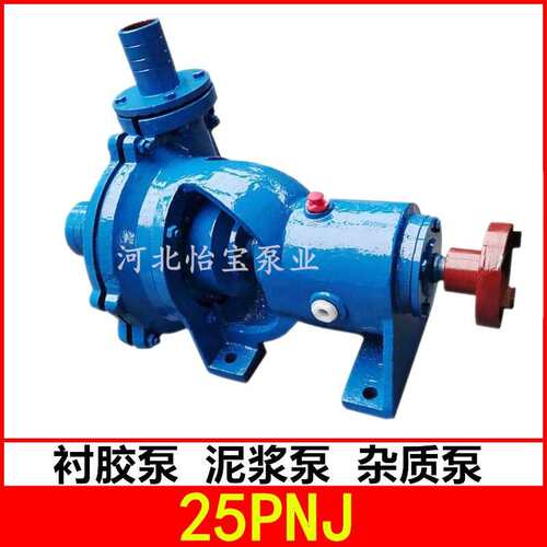 25PNJ 衬胶泵 泥浆泵 杂质泵 橡胶材质输送腐蚀性矿浆水泵