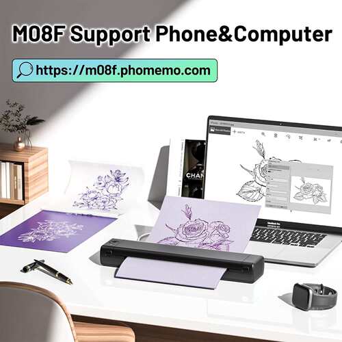 Phomemo 跨境便携迷你打印机错题热敏打印机办公打印纹身A4打印机