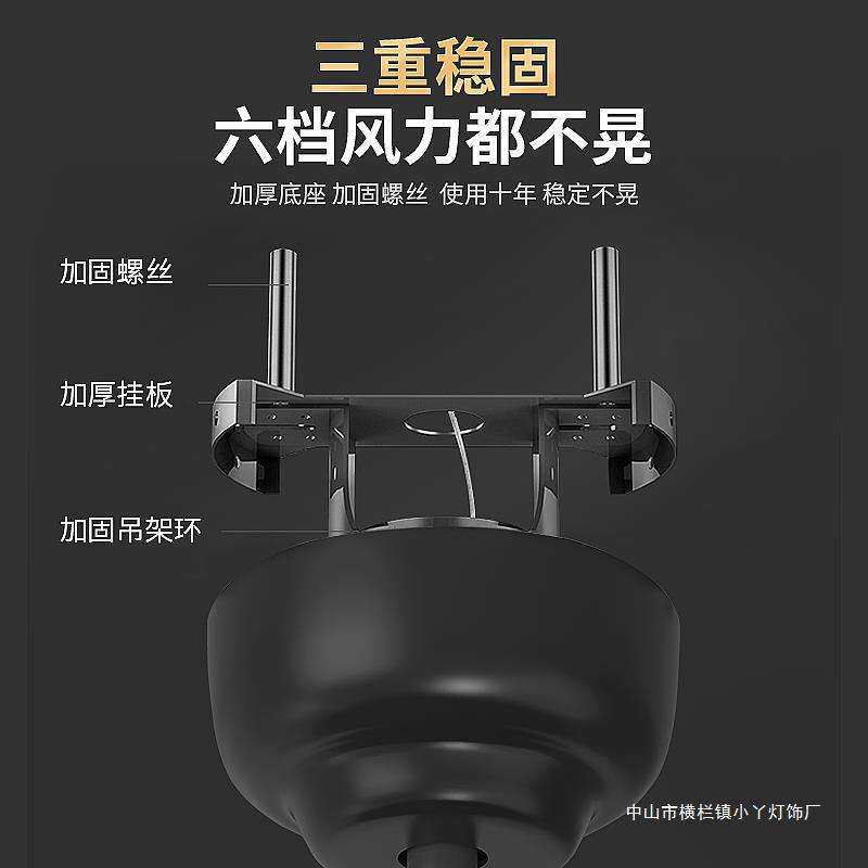 2023年新款客厅隐形风扇灯现代简约卧室餐厅电风扇家用水晶吊扇灯