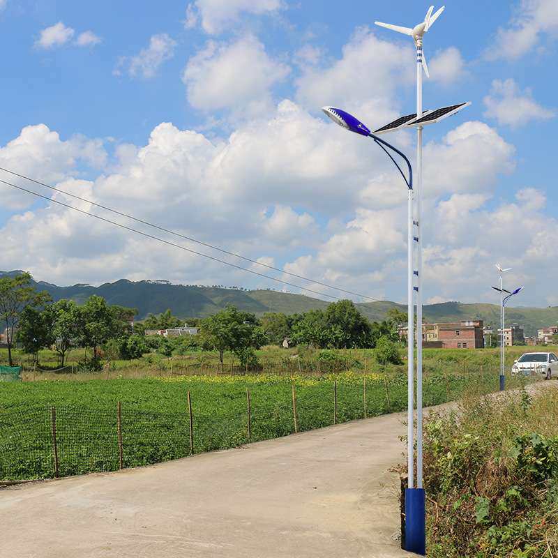中山工厂工程 风能光能发电路灯8米10米一体化led风光互补路灯