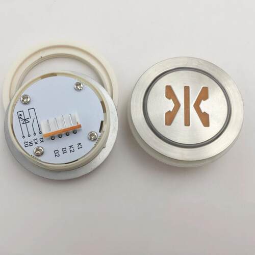 电梯按钮 快意圆按钮钻孔35MM橙色光KA353 AN306A与KA122T通用