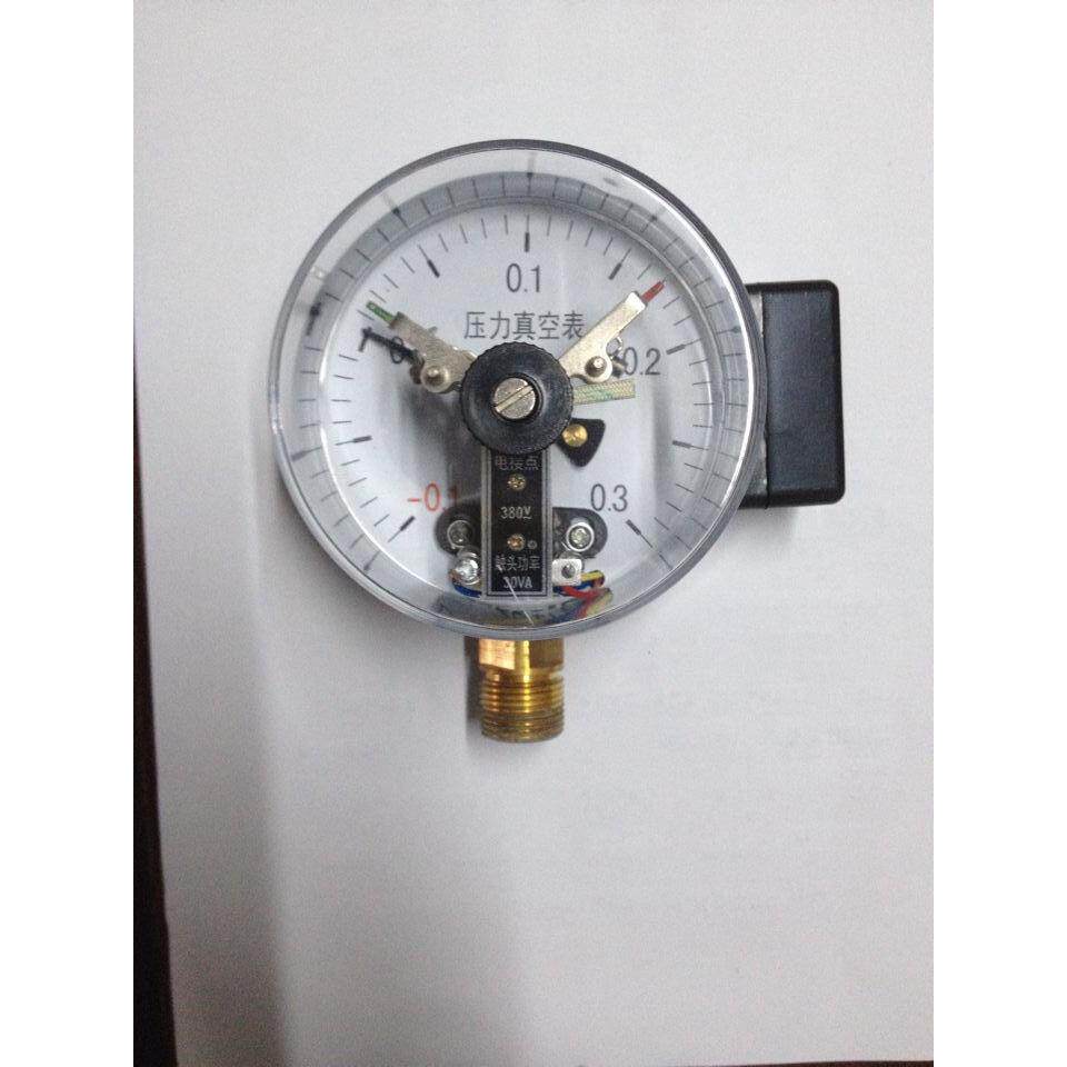 电接点真空压力表YXC100 -0.1-0.3MPA 表盘100MM 30VA 380V富阳牌