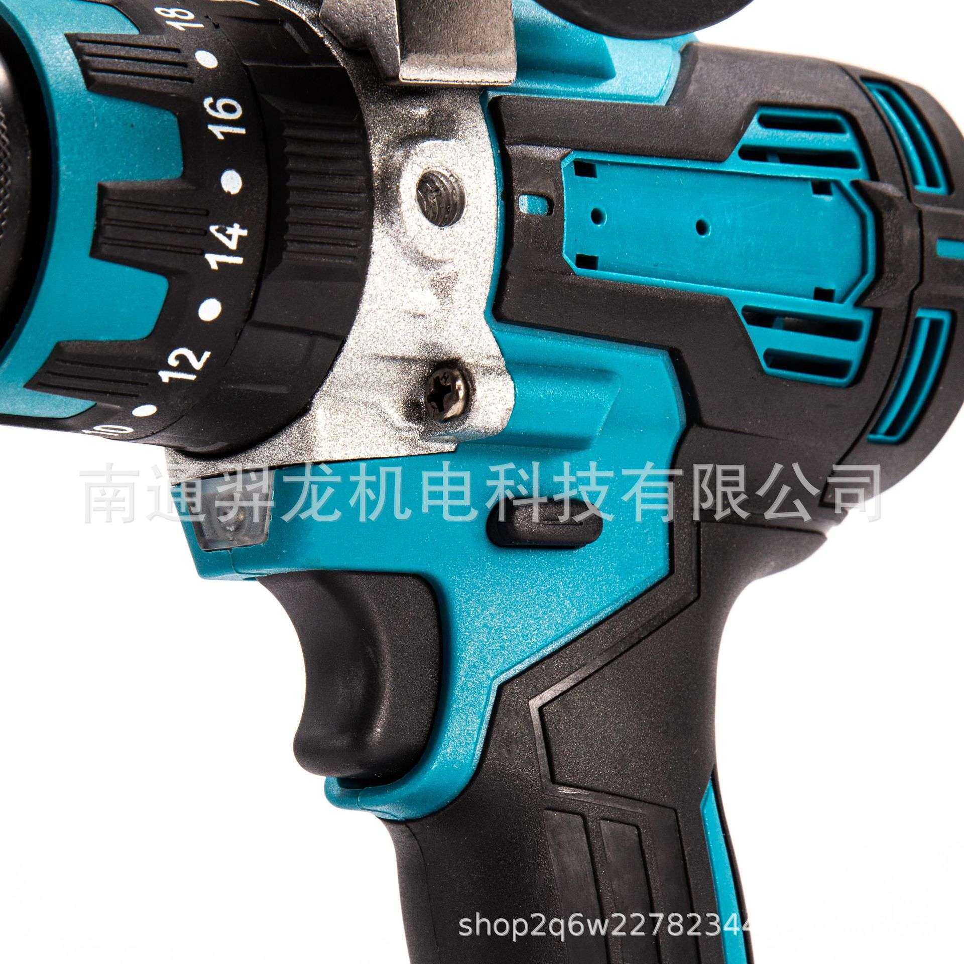跨境多功能锂电钻带把手13mm冲击钻家用大功率无线充电工业手电钻