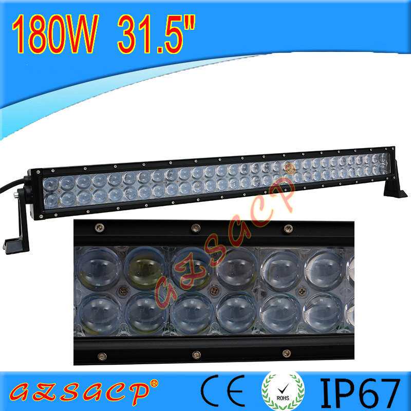 180W汽车LED工作灯 4D凸透镜长条直灯 工程灯 越野车顶射灯12V24V