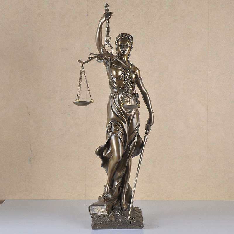 欧式经典人物树脂工艺品正义女神天使铜摆件家居装饰天平秤摆饰