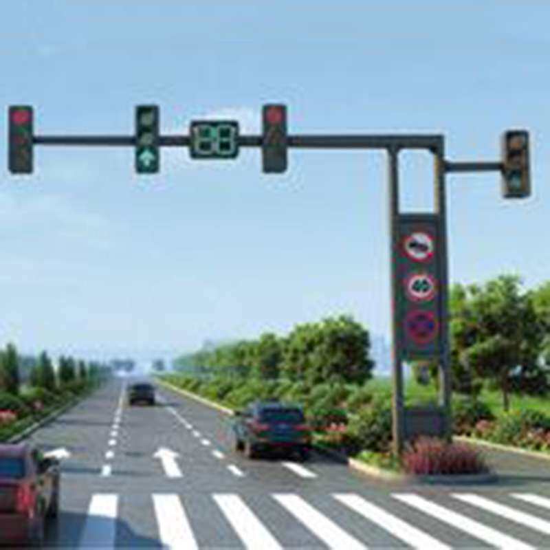 十字路口LED红绿灯信号灯厂家定 制 道路交通监控指示灯交通灯杆
