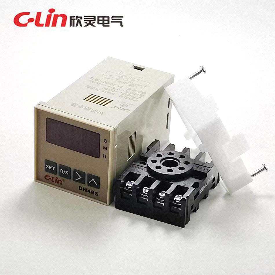欣灵时间继电器DH48S改进型数显通电延时继电器 一组延时带复位