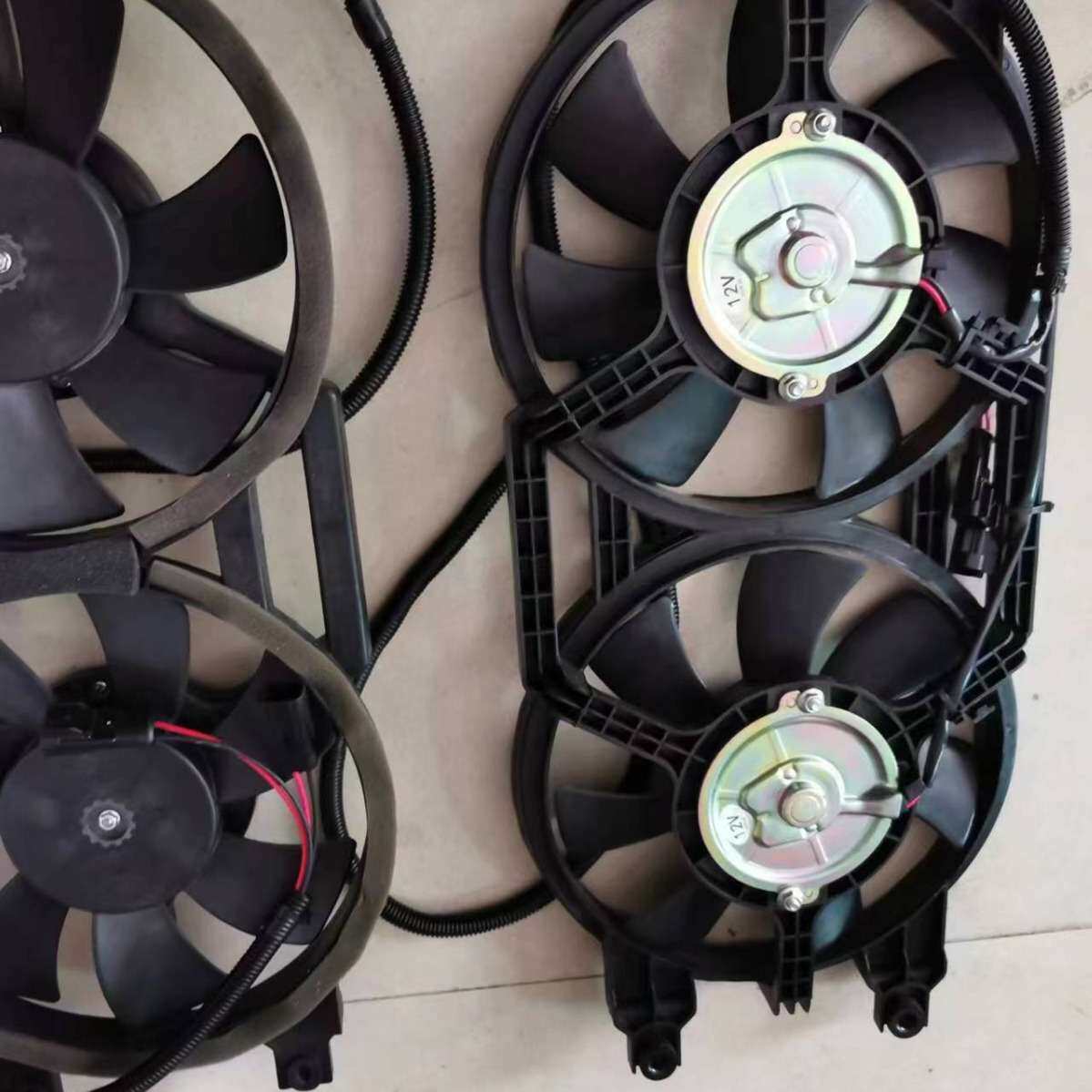 南京依维柯货车冷凝器电子扇电子风扇连体式风扇叶7叶 冷却风扇