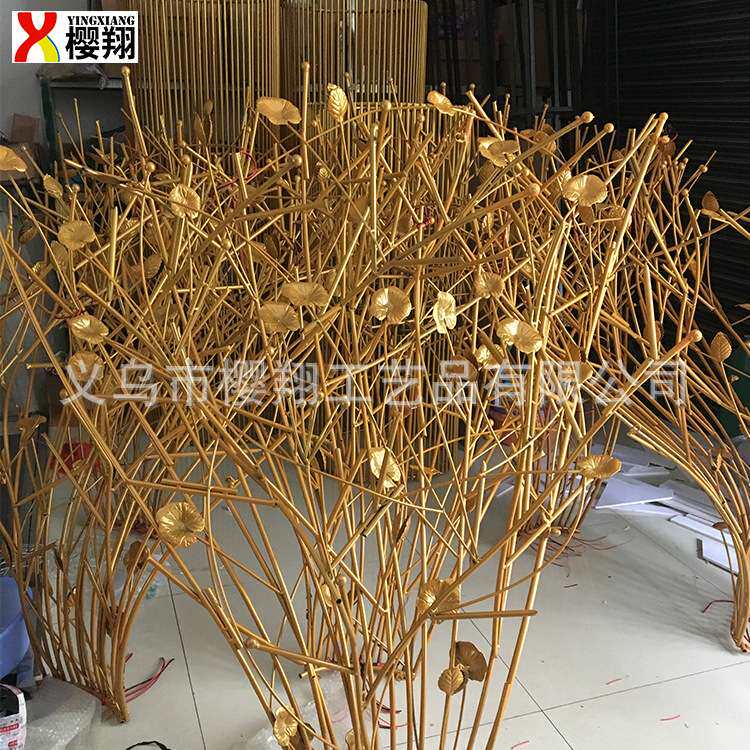 户外铁艺灯光方仿真树 婚庆场景布置铁树 商场装饰发光花树 樱翔