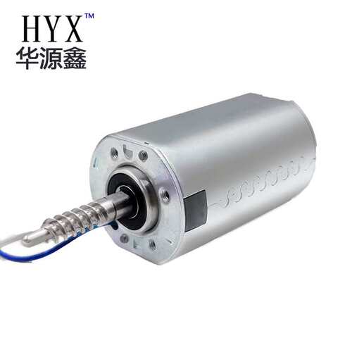 现批直流减速马达 24V永磁有刷45扁平齿轮箱体带刹车升降桌腿电机