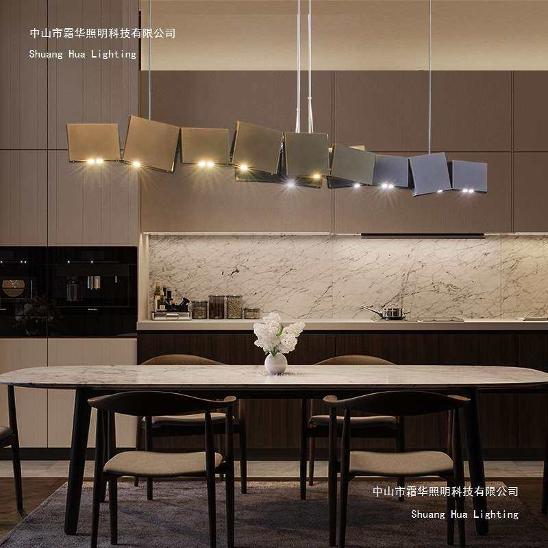 工业风餐厅吊灯 后现代极简长条设计师艺术感个性创意吧台餐桌灯