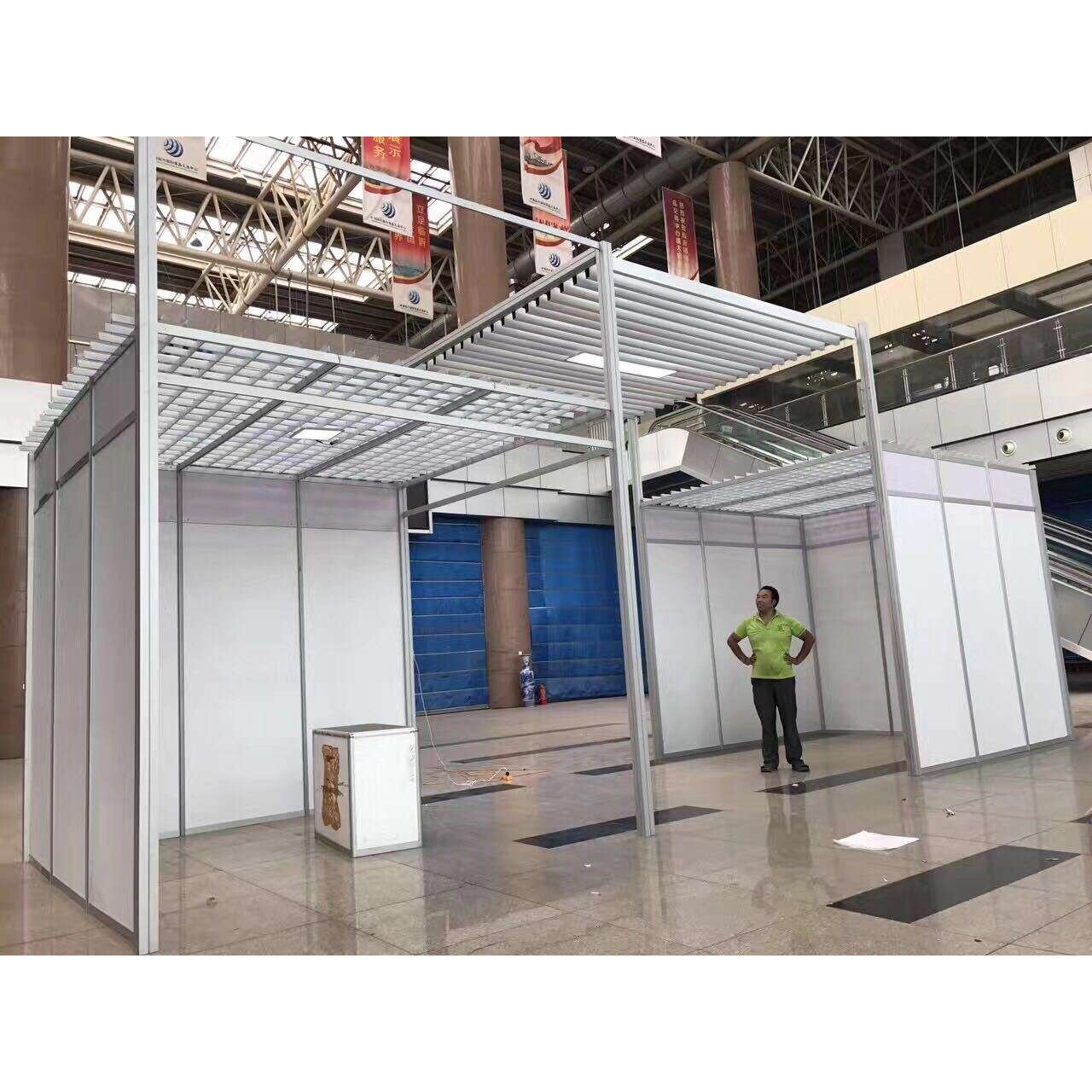 展览展厅展会展台搭建铝型材 特装展位制作工厂 方柱展架生产加工