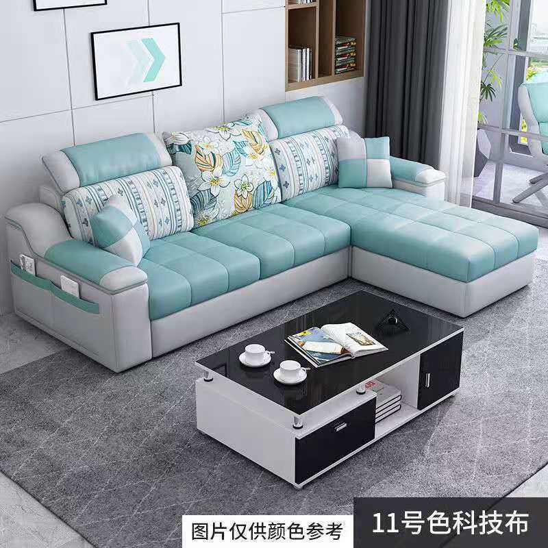 小户型北欧布艺沙发整装客厅简约现代出租房三人位可拆洗