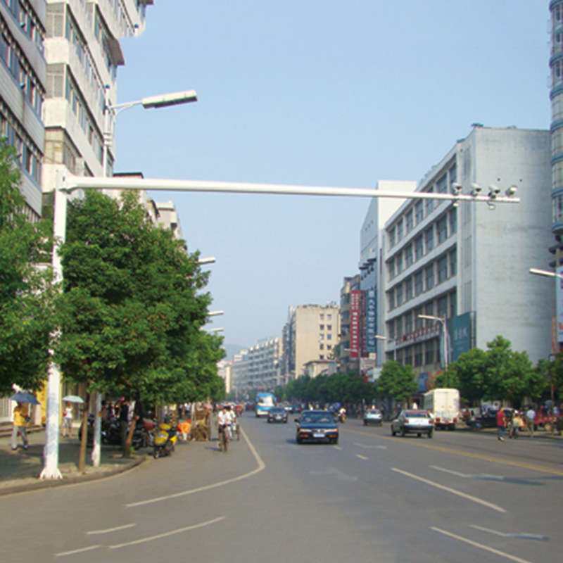 厂家生产L型监控杆 户外道路监控立杆信号灯杆安防监控立杆定 制