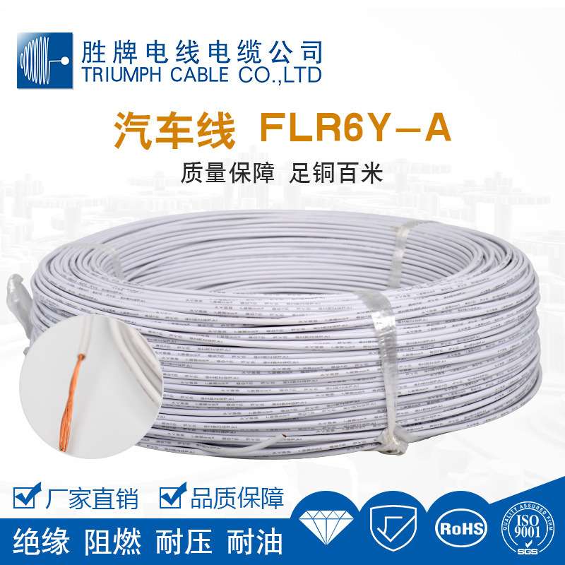 FLR6Y-A 1.5平方汽车线200度阻燃汽车镀锡铜线汽车电线直销