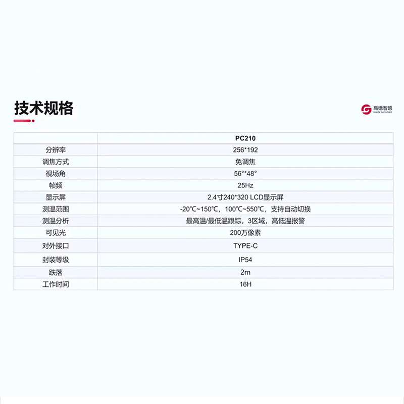 高德智感PC210红外热成像仪地暖高清成像仪电路板PC230工业热像仪