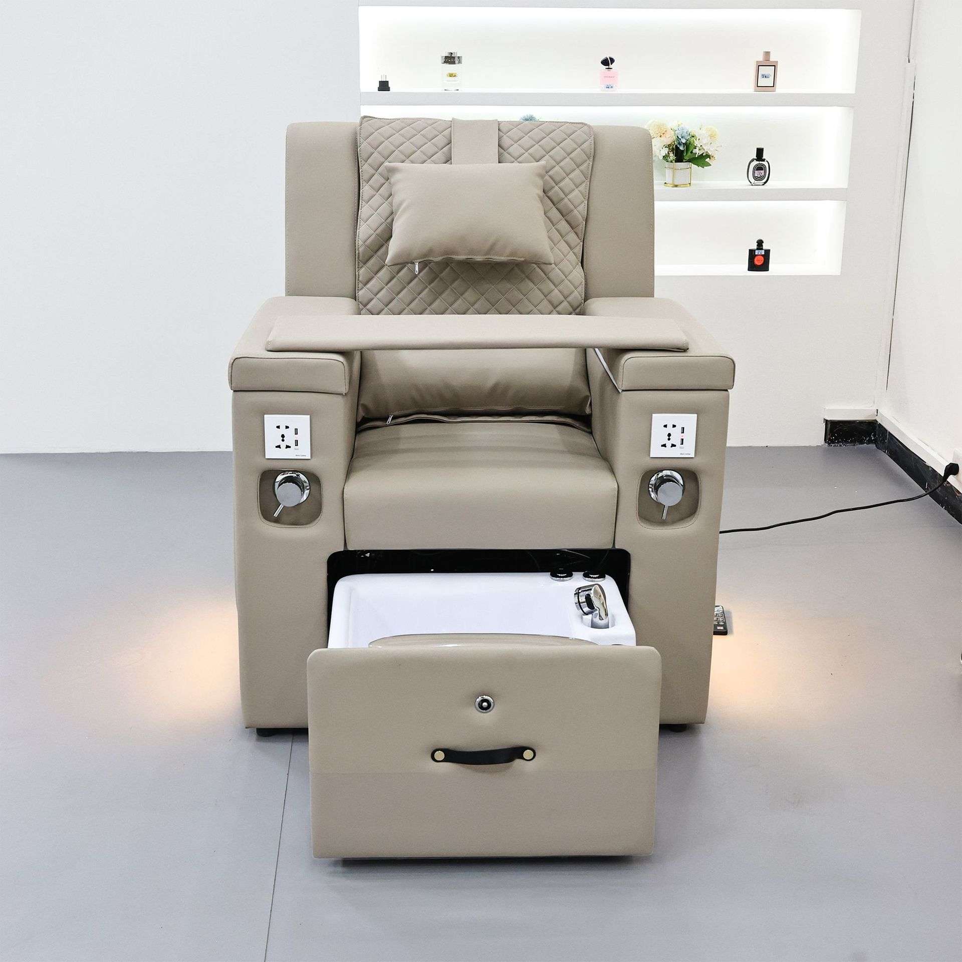 Nail salon美甲沙发美睫店多功能电动按摩沐足椅子可放倒足浴沙发