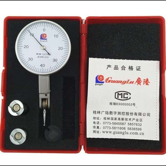 广陆杠杆百分表千分表 大表盘百分表0-0.8mm跳表火花机丝表μ表图片