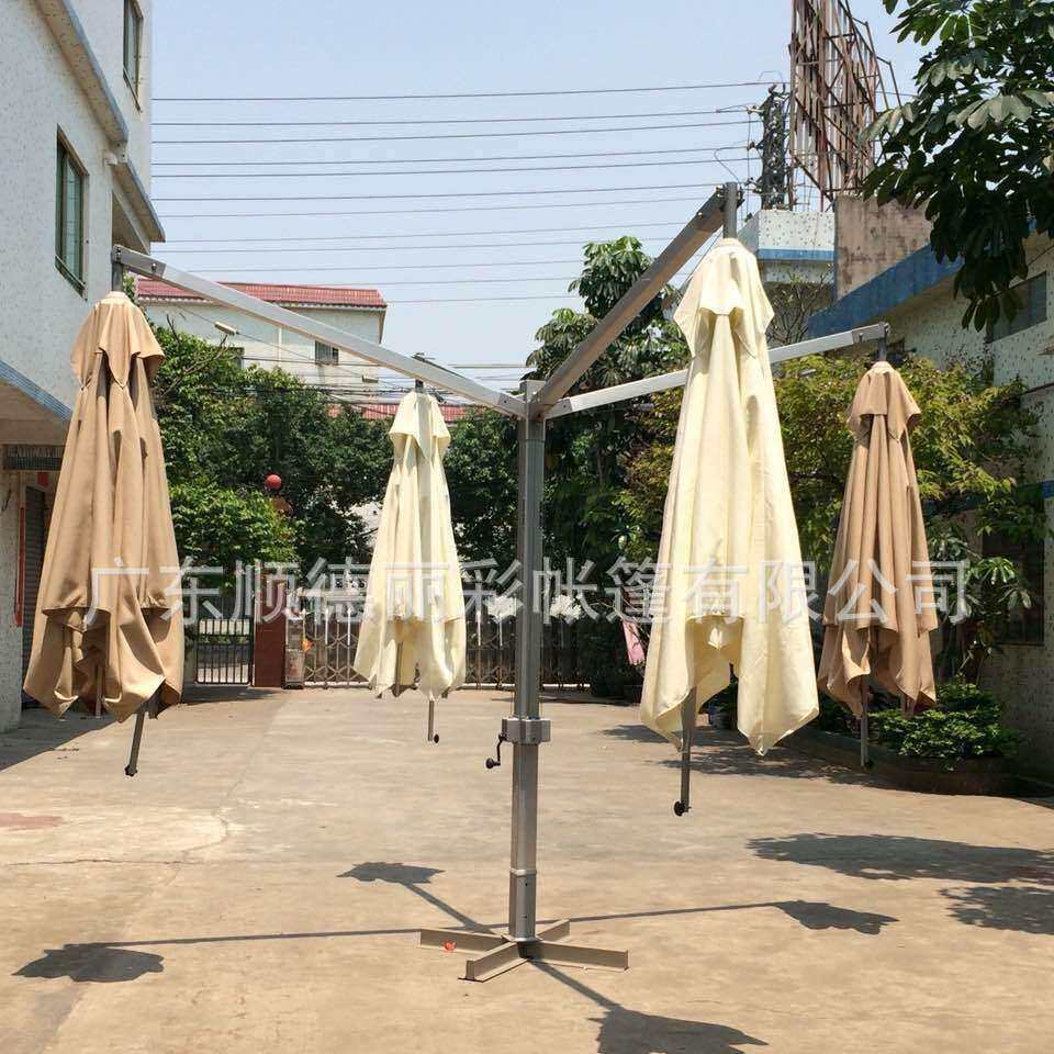 厂家直销户外花园庭院双头伞罗马伞 露天咖啡厅奶茶店实用遮阳伞