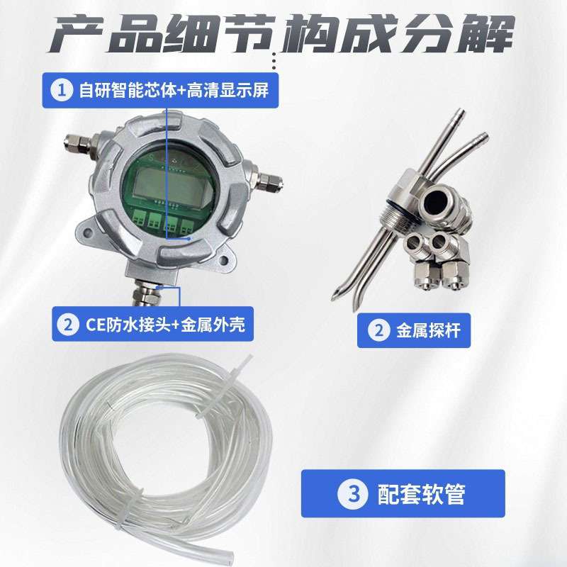 锅炉气体管道风速仪测风速风向防爆风速器叶轮适科管道式变送器