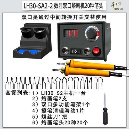 蓬甲专业调温烙画机烙画工具套装葫芦木板烫画雕刻机器电烙铁画笔