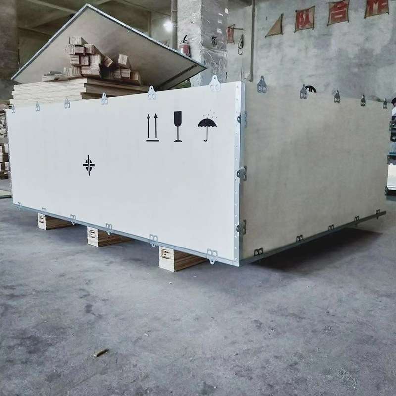 免熏蒸设备钢边木箱厂家无钉钢带箱开关柜出口物流仪器设备钢边箱