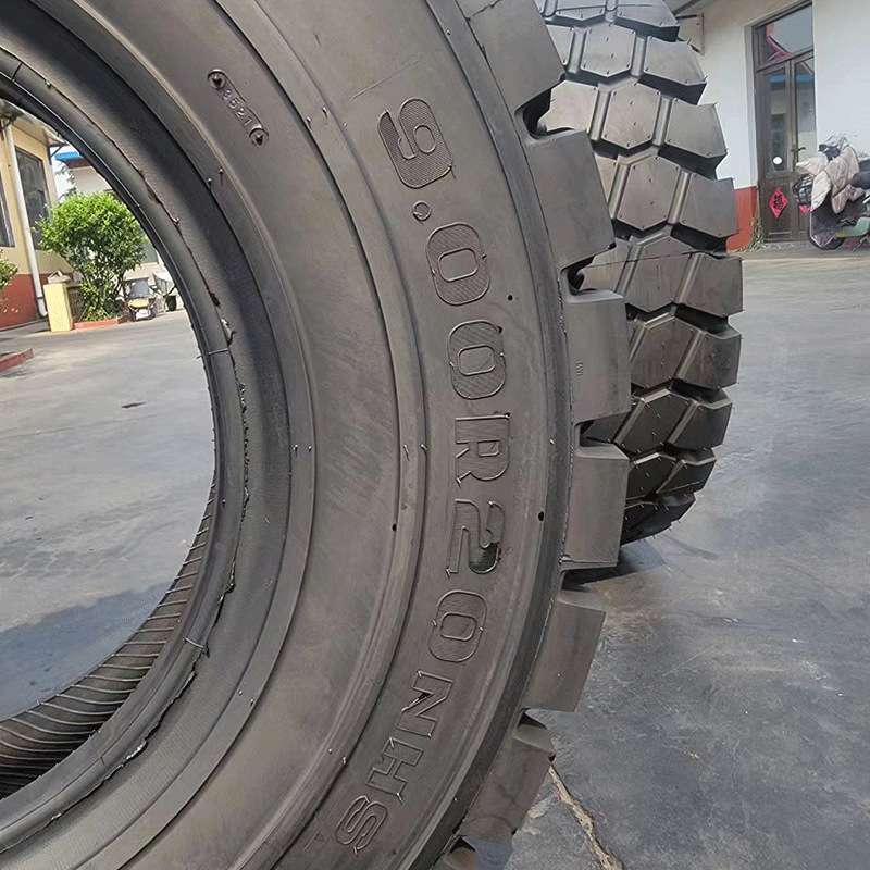 900R20港口叉车轮胎充气成套全钢丝工业机械加厚耐磨轮胎