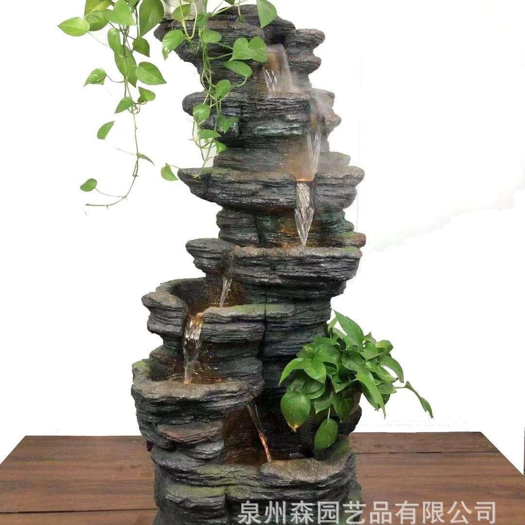 户外假山流水树脂工艺品喷泉仿石花园庭院别墅酒店鱼池鱼缸装饰品