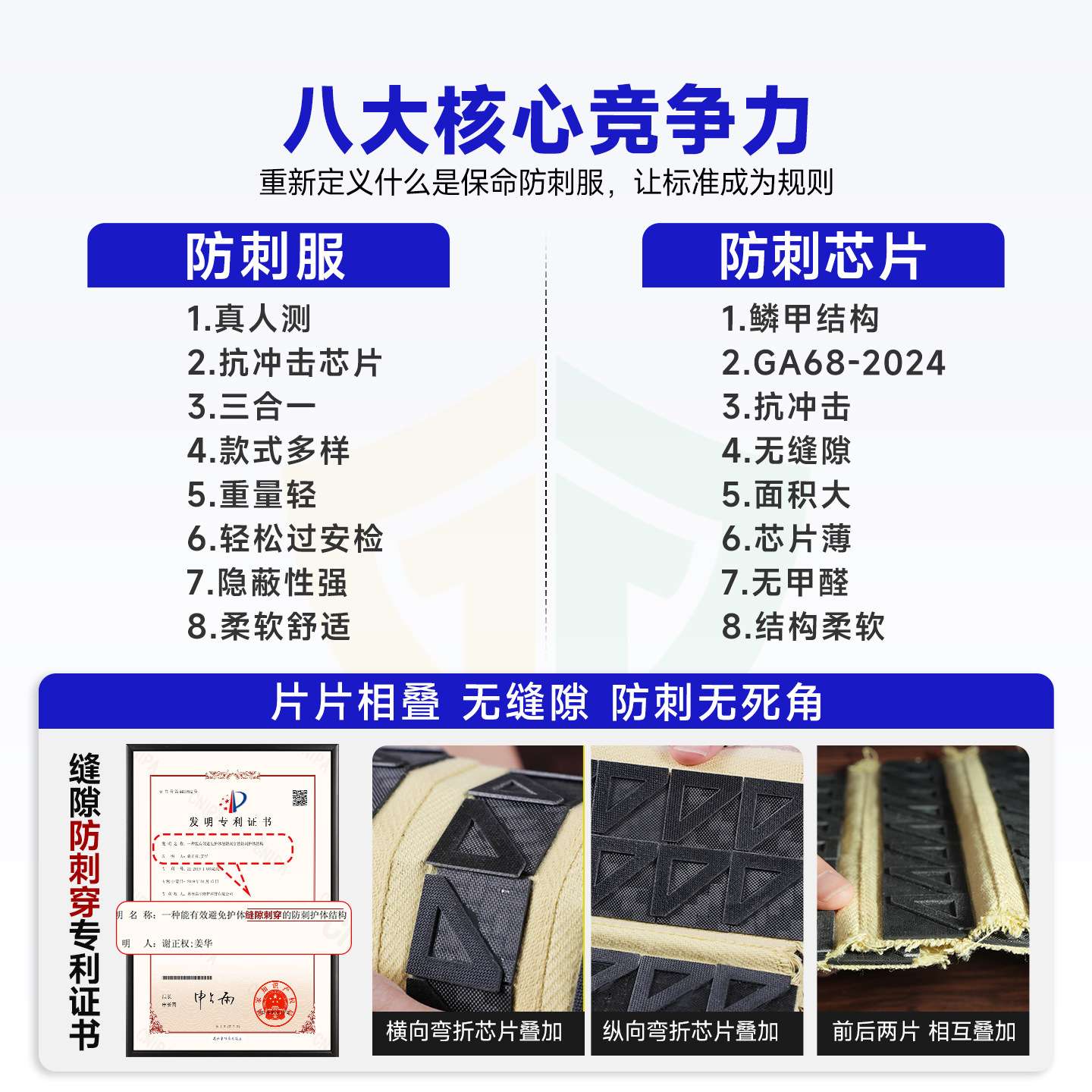 高甲防护柔性防刺内穿马甲专业高端贴身防刺服隐蔽安保全身软甲