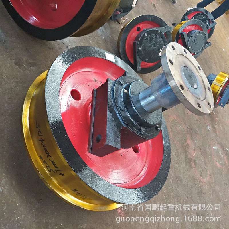 直径600*180双边主被动车轮组铸钢锻造行车天车轮角箱轴承箱轮
