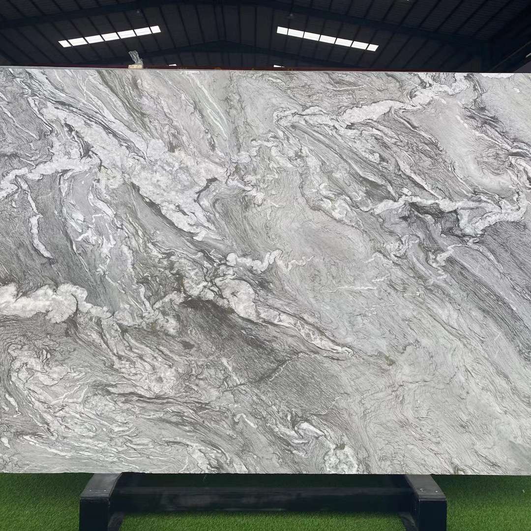 天然大理石桌面绮丽云天奢石石材 意式茶几大理石餐桌面奢石石材