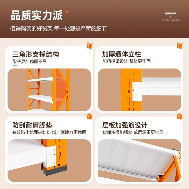 仓储货架置物架多层家用储物架靠墙仓库重型超市车库杂物间收纳架