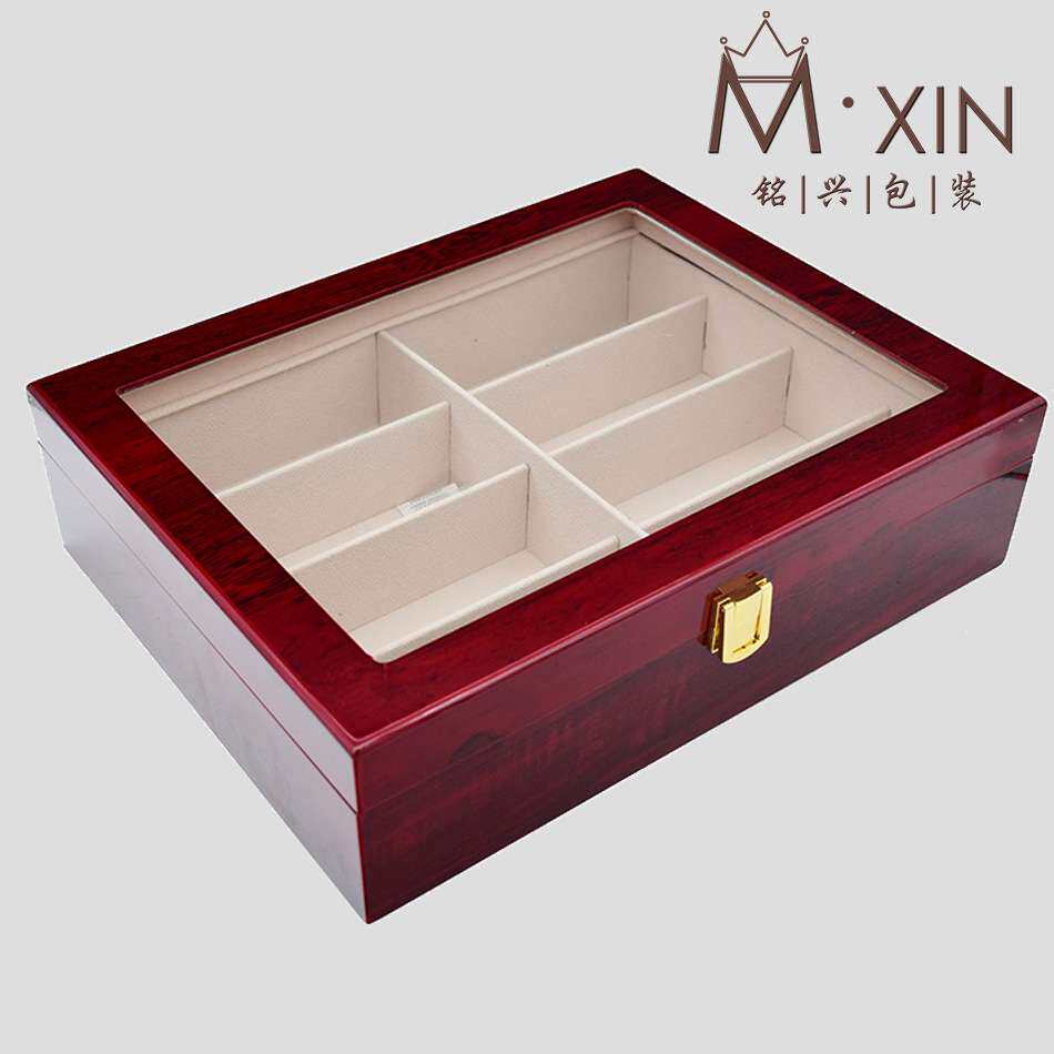 现货 木质8格眼镜盒高档太阳镜展示盒墨镜收纳盒眼镜展示架