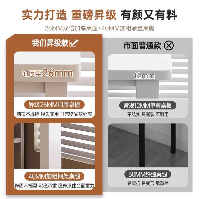 电脑桌台式家用转角书桌学习桌卧室书桌书架一体桌子工作台电竞桌