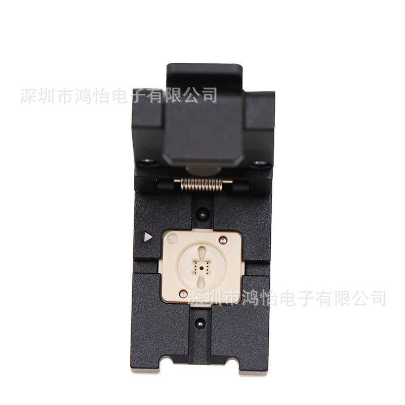 鸿怡生产DFN8-0.5间距2*2mm尺寸合金翻盖探针测试座老化烧录夹具
