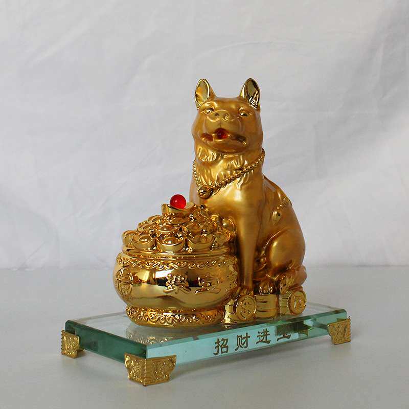 厂家 坐地生财狗元宝狗生肖元宝狗金钱狗摆件铜器工艺品