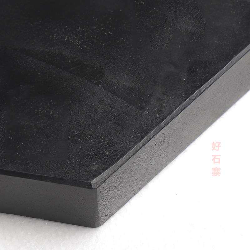 乌金石六边形花盆创意假山托盘盆栽底座排水口造景盆客厅玄关摆件