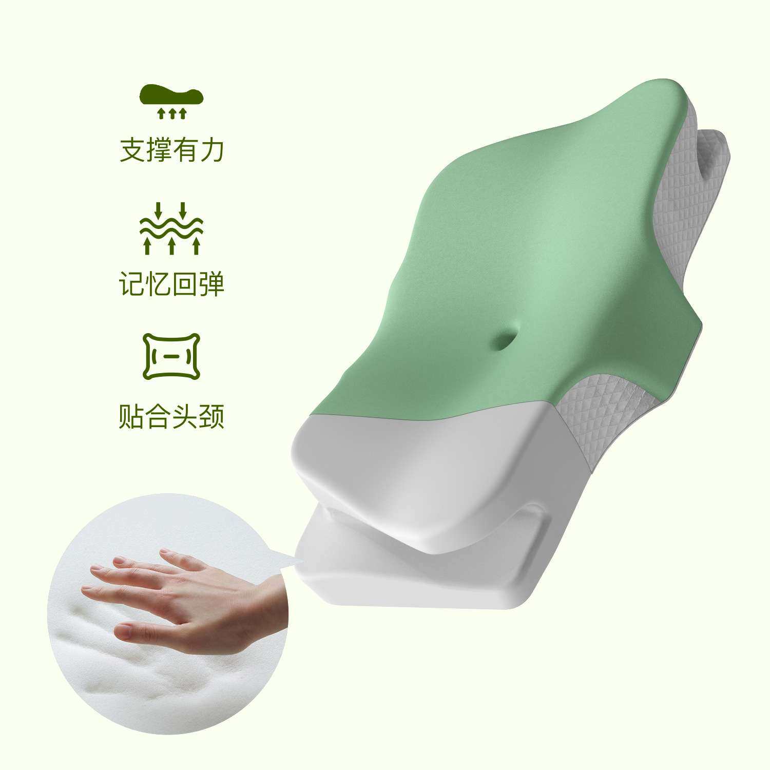 慢回弹记忆棉枕头护颈枕蝶形枕颈椎枕睡眠神器床上睡觉记忆棉枕头