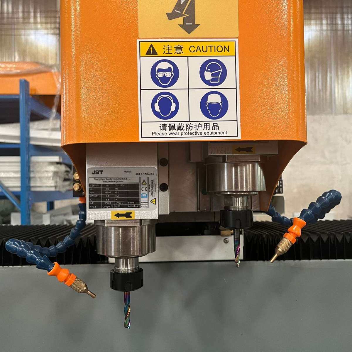 CNC800窄边框玻璃门窗铰链铝型材数控钻铣一体机全自动自动钻铣