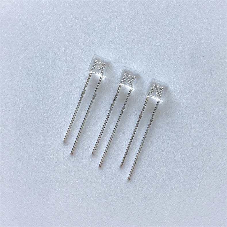 现货方形LED灯珠无边透明红发红灯珠 234LED灯珠直插发光二极管